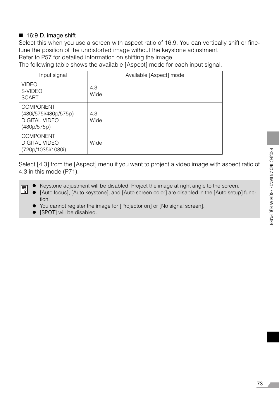 Canon REALiS X700 User Manual | Page 73 / 141