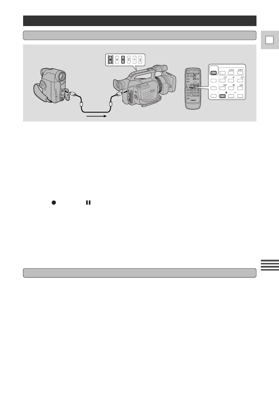 Dubbing with digital video equipment, 75 e, Copyright signal | Dv terminal/connections | Canon DM-GL1 User Manual | Page 75 / 104