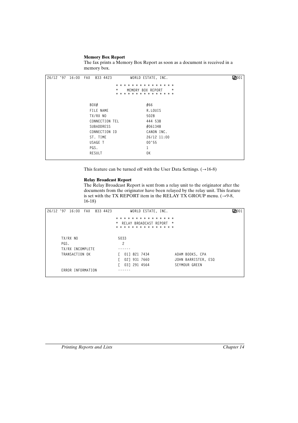 Canon FAX-L800 User Manual | Page 266 / 370