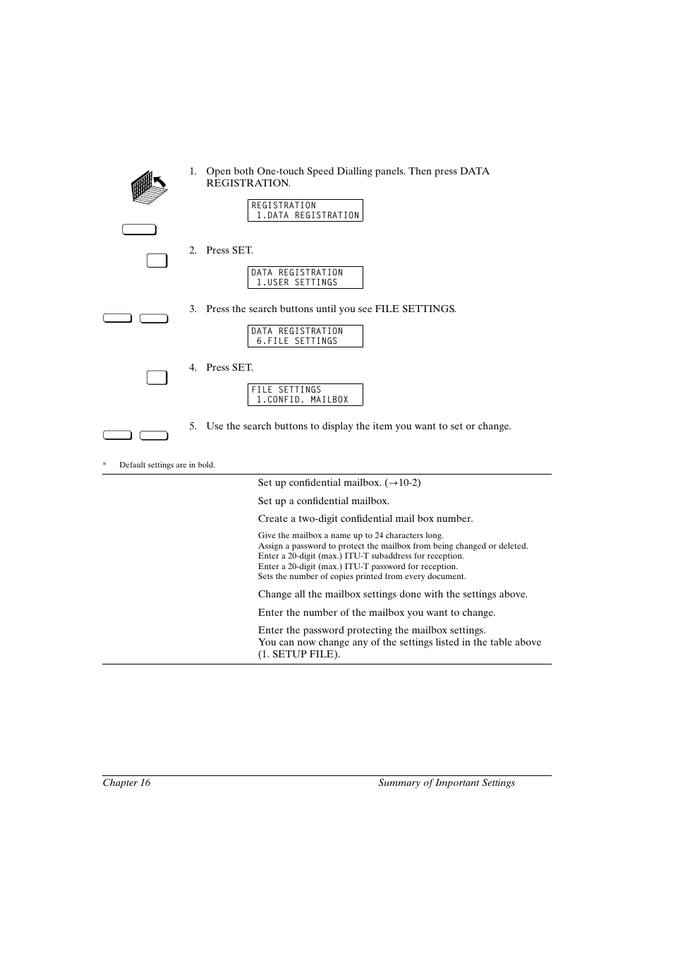 File settings | Canon FAX-L800 User Manual | Page 325 / 370