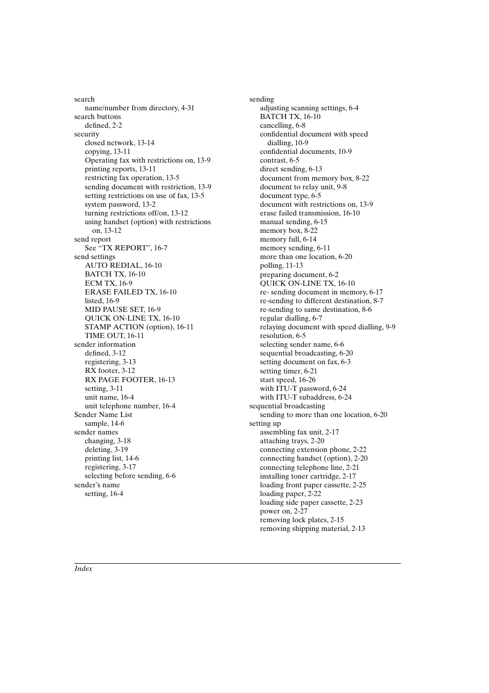 Canon FAX-L800 User Manual | Page 367 / 370