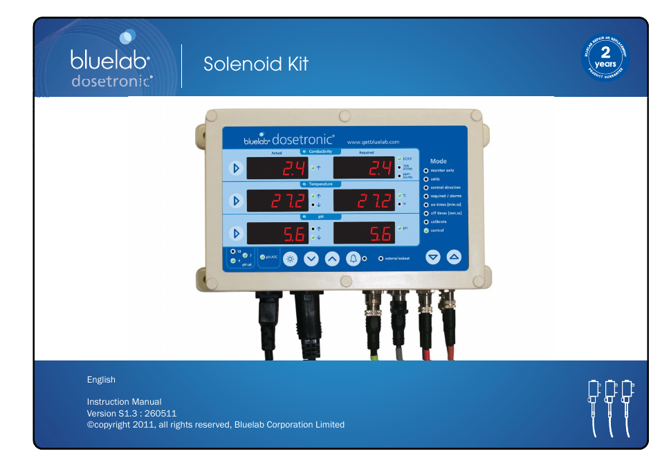 Bluelab Dosetronic Solenoid Kit User Manual | 45 pages