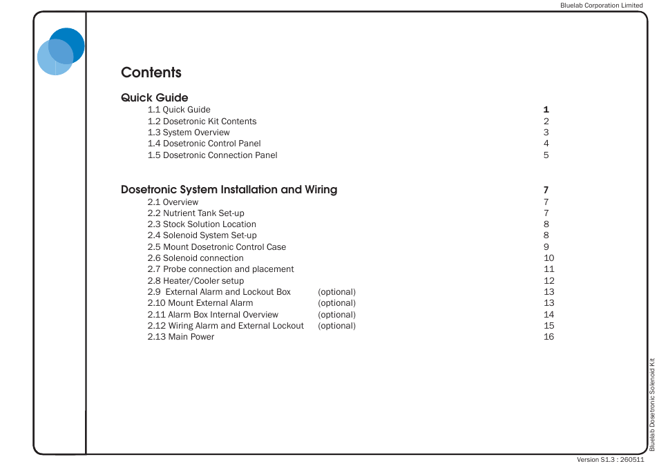 Bluelab Dosetronic Solenoid Kit User Manual | Page 3 / 45