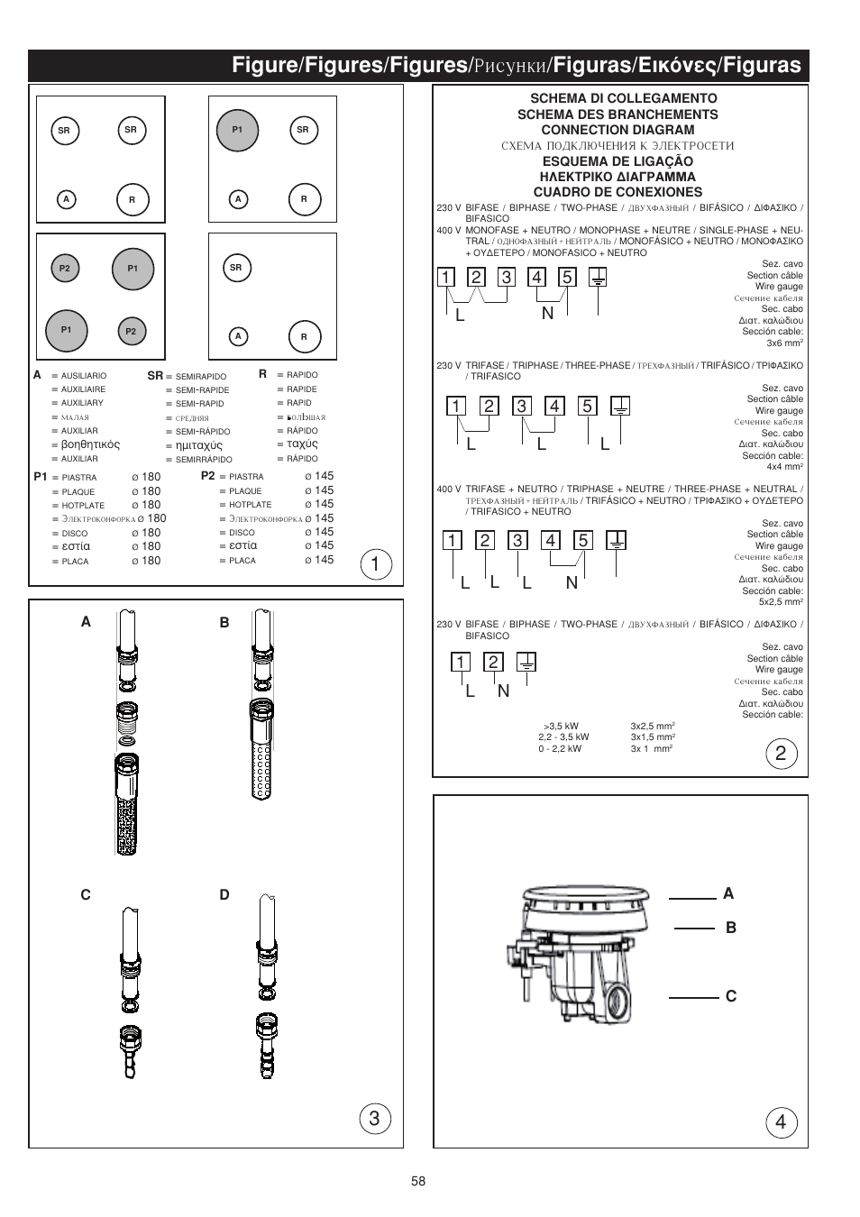 12 l n, Ab c | Bompani BO743WI/N User Manual | Page 58 / 60