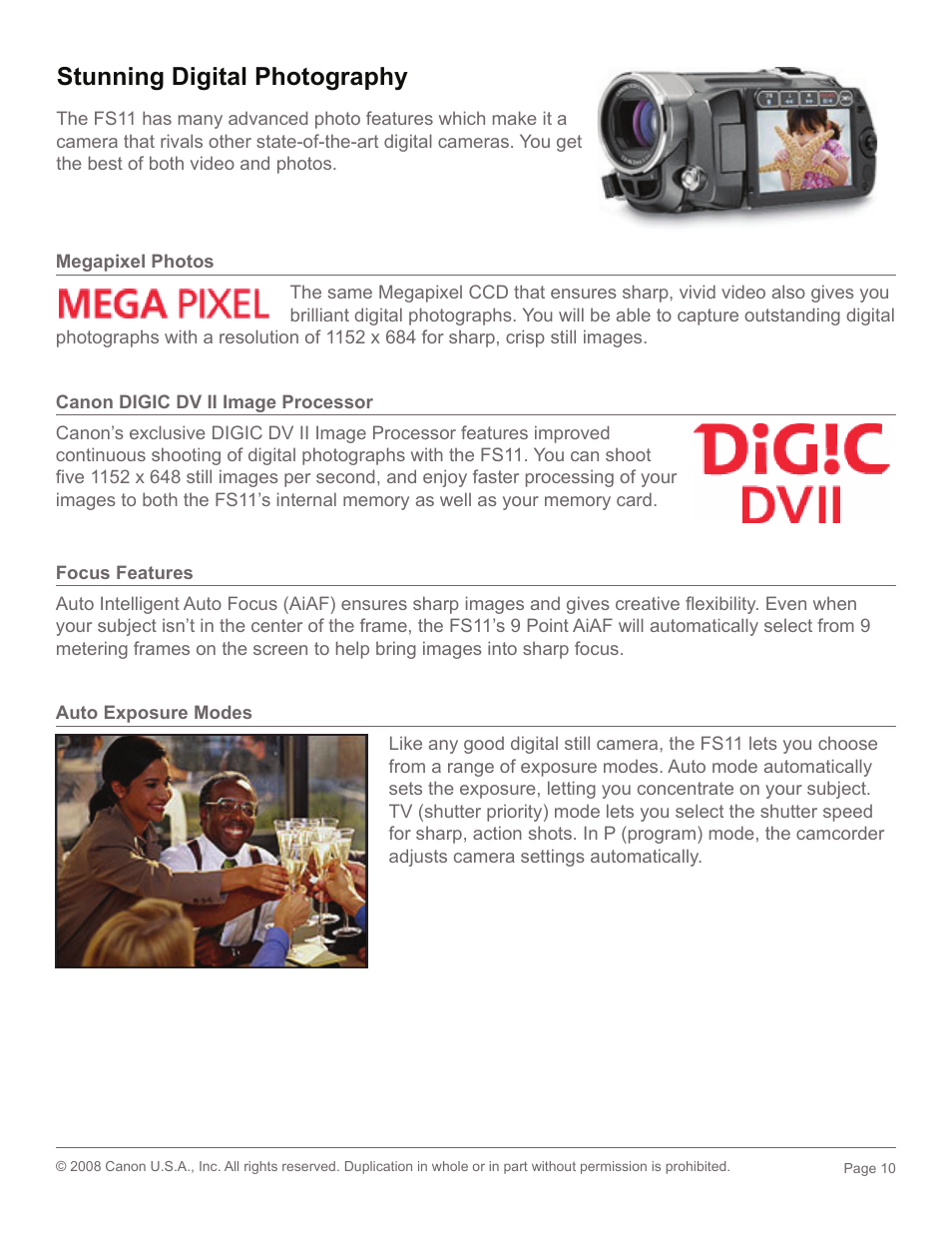 Stunning digital photography | Canon 2685B001 User Manual | Page 10 / 17
