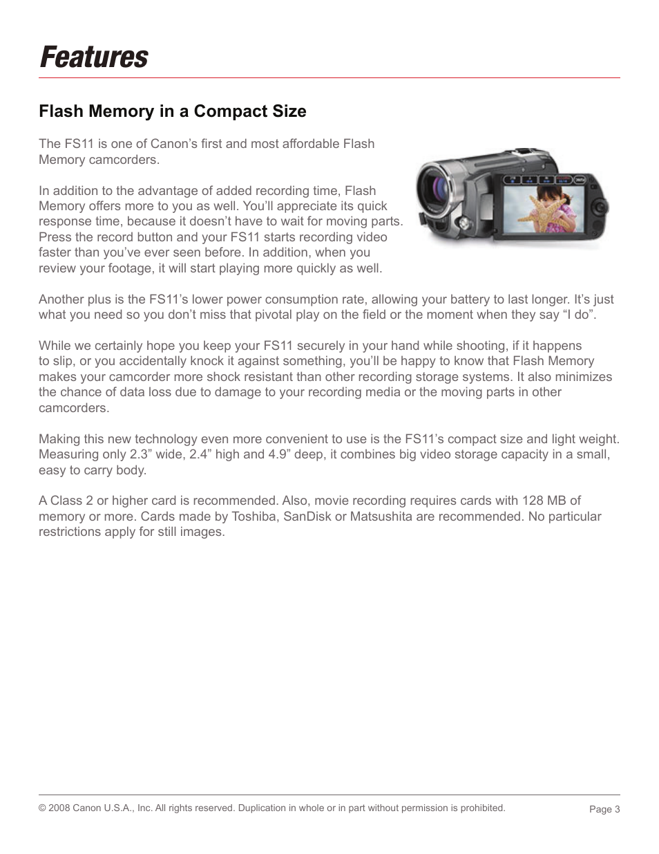 Features | Canon 2685B001 User Manual | Page 3 / 17