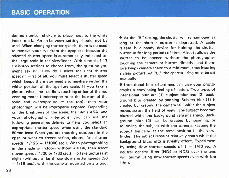 Holding the camera, B. holding the camera -17 | Canon EF User Manual | Page 28 / 114