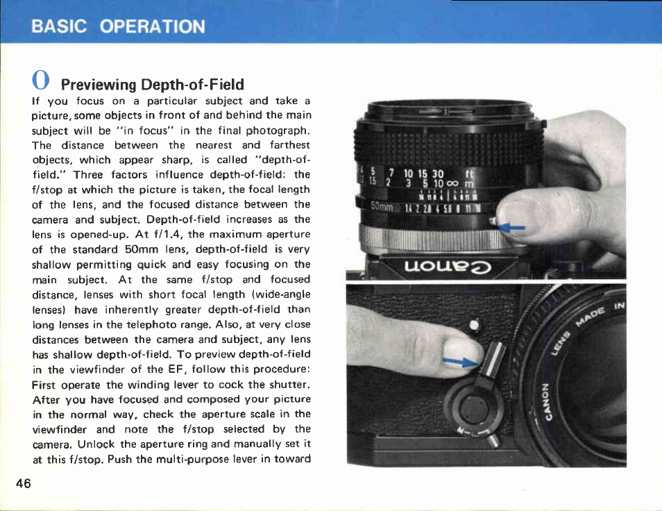 Gr selecting a shutter speed, G. selecting a shutter speed -29 | Canon EF User Manual | Page 46 / 114