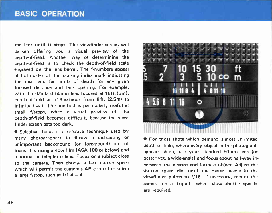 Basic operation | Canon EF User Manual | Page 48 / 114