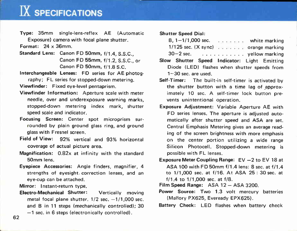 Canon EF User Manual | Page 62 / 114