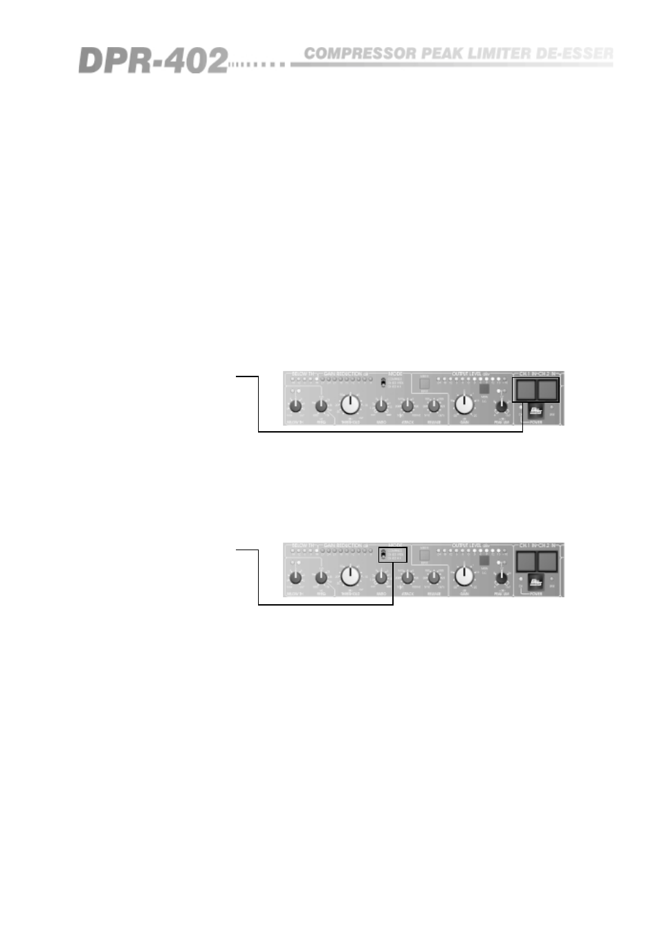 7 bypass switch, 8 mode switch | BSS Audio DPR-402 Owner's Manual User Manual | Page 21 / 48