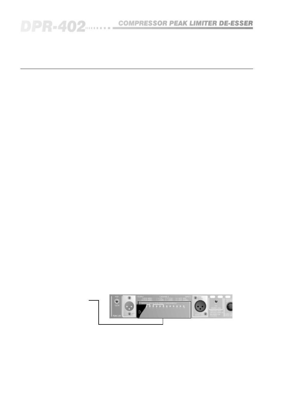 0 rear barrier strip, Rear barrier strip | BSS Audio DPR-402 Owner's Manual User Manual | Page 28 / 48