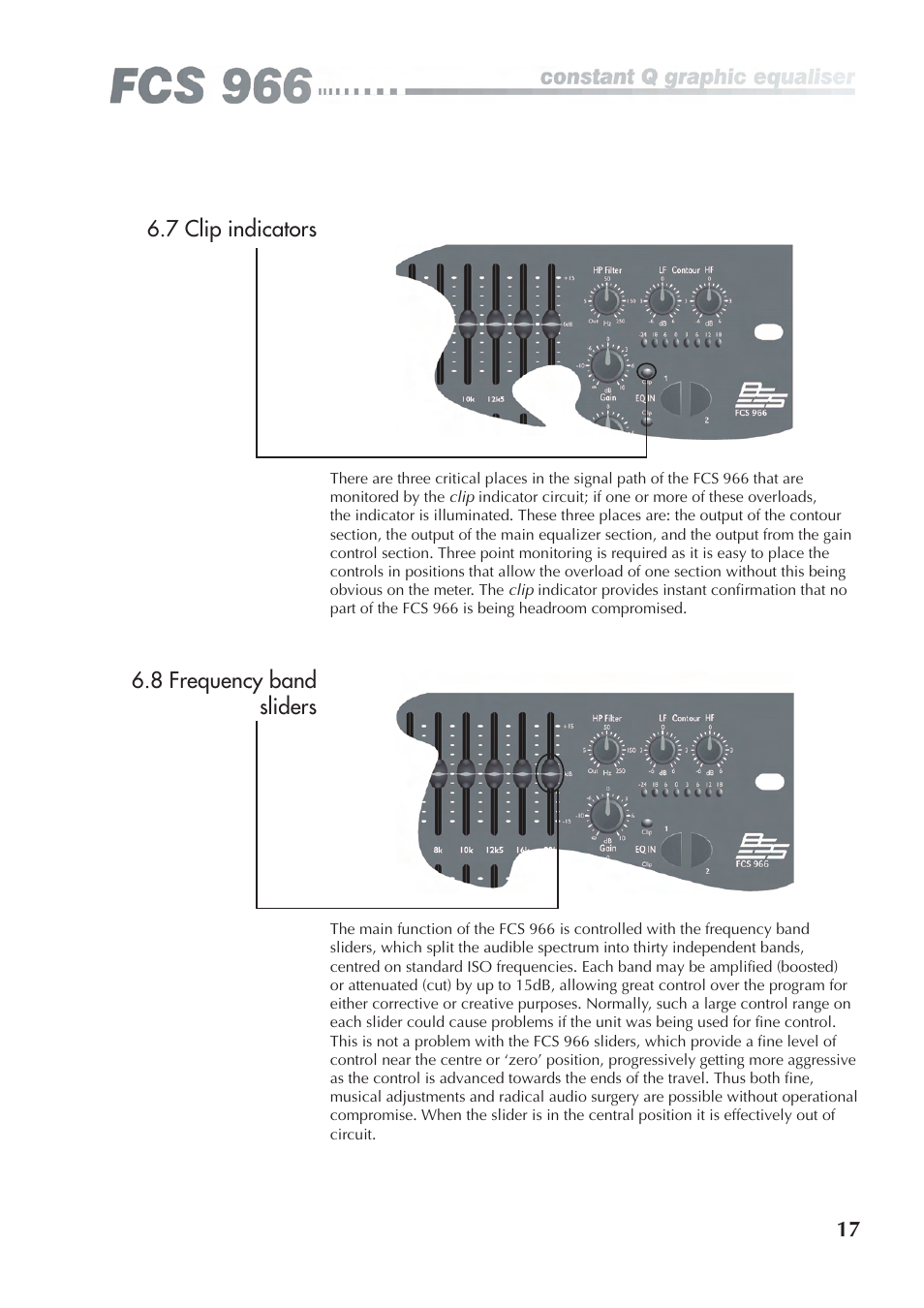 BSS Audio FCS-966 Owner's Manual User Manual | Page 17 / 32