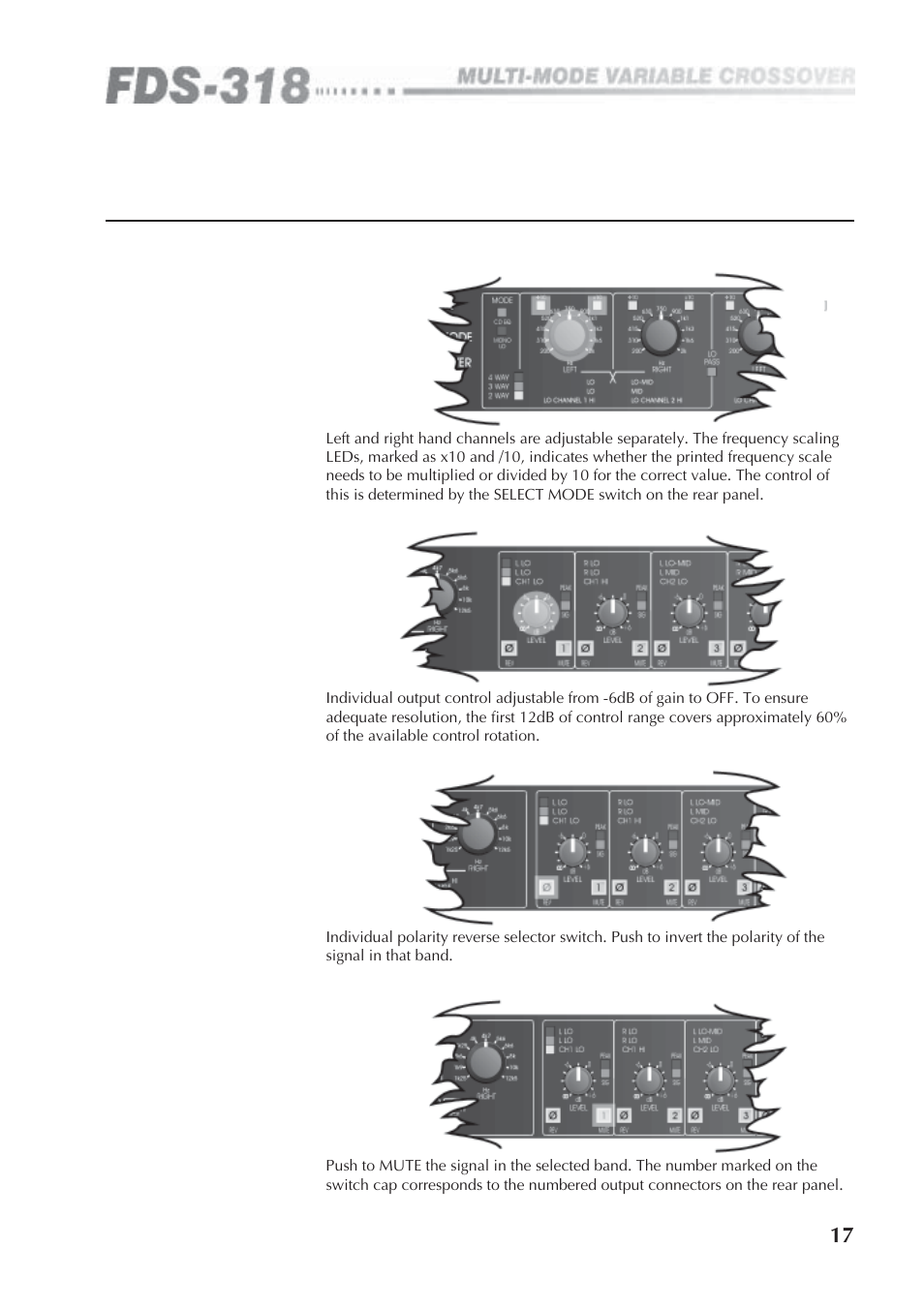 0 controls and connections | BSS Audio FDS-318 Owner's Manual User Manual | Page 17 / 36