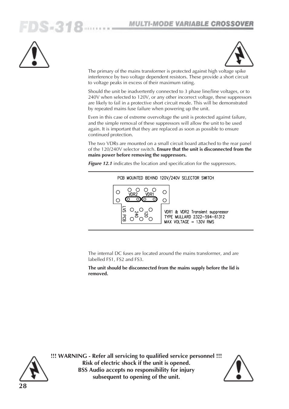 BSS Audio FDS-318 Owner's Manual User Manual | Page 28 / 36