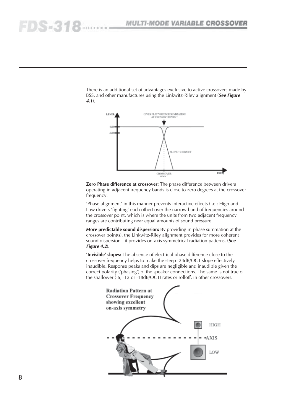 0 the linkwitz-riley advantage | BSS Audio FDS-318 Owner's Manual User Manual | Page 8 / 36