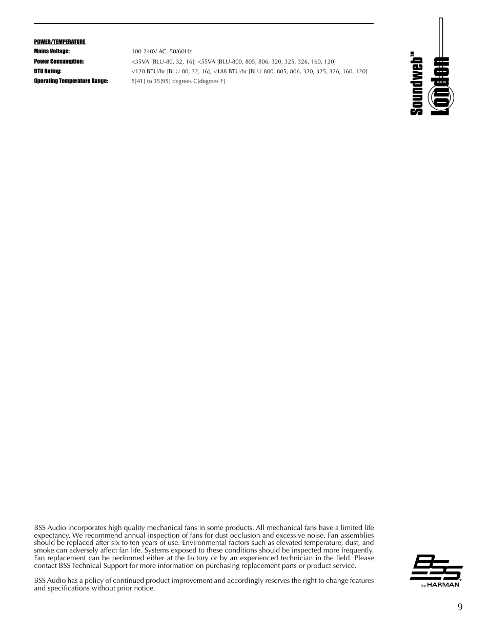 BSS Audio BLU Series Install Guide User Manual | Page 15 / 16