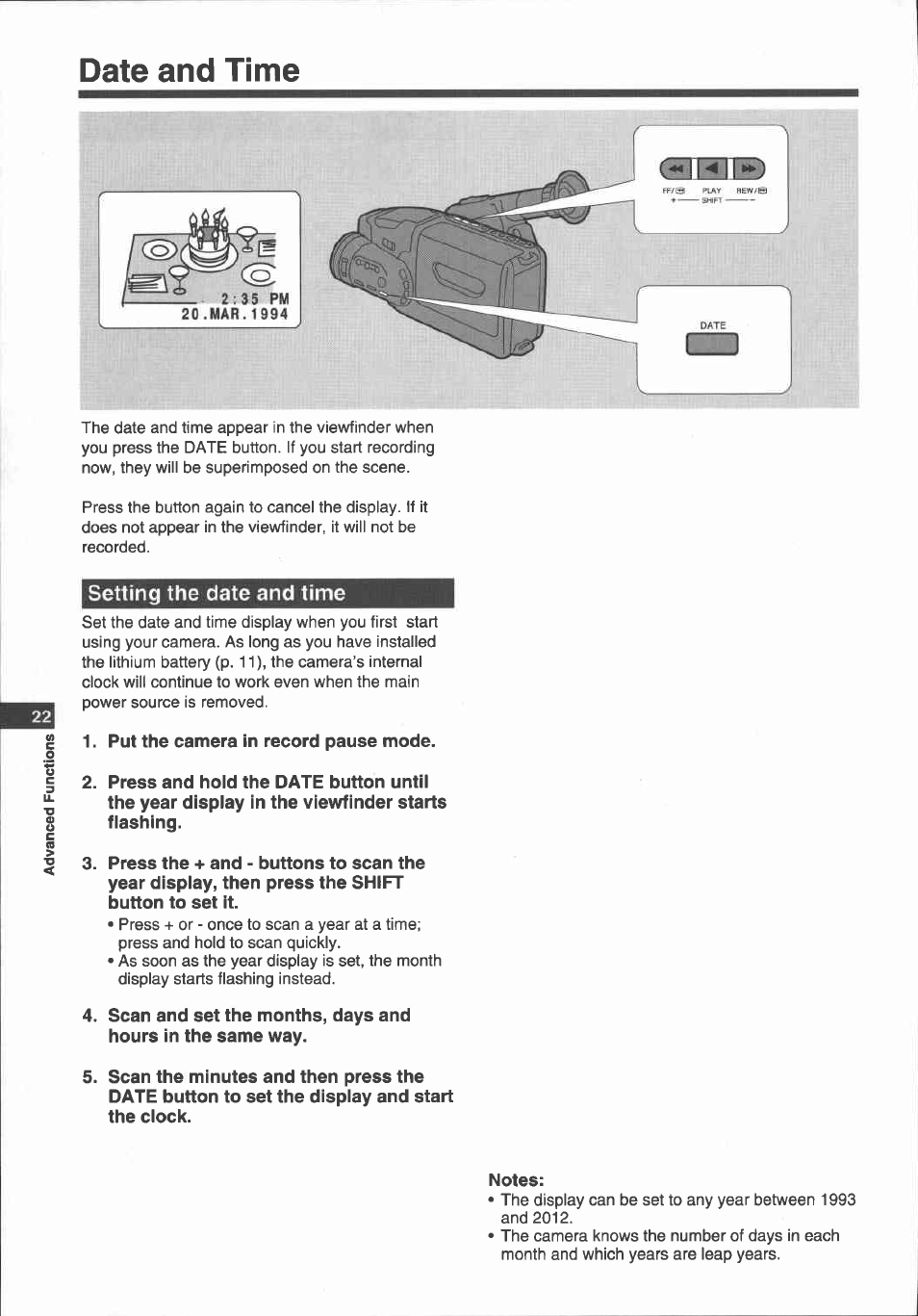Wireless controller, Press the tape return button, Press the play ^ button to start playback | Notes, Tape return, Inserting batteries | Canon E 700 User Manual | Page 24 / 47