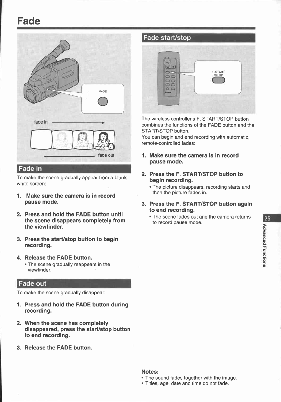 Titles, Put the camera in record pause mode, Writing a title | Canon E 700 User Manual | Page 27 / 47