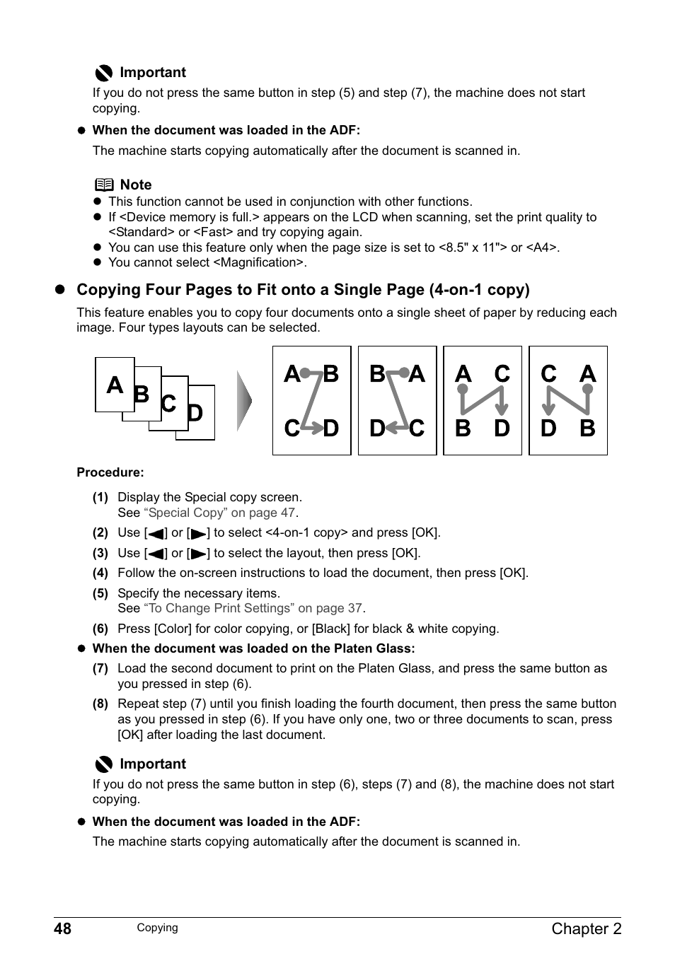 48 chapter 2 | Canon PIXMA MP830 User Manual | Page 50 / 222