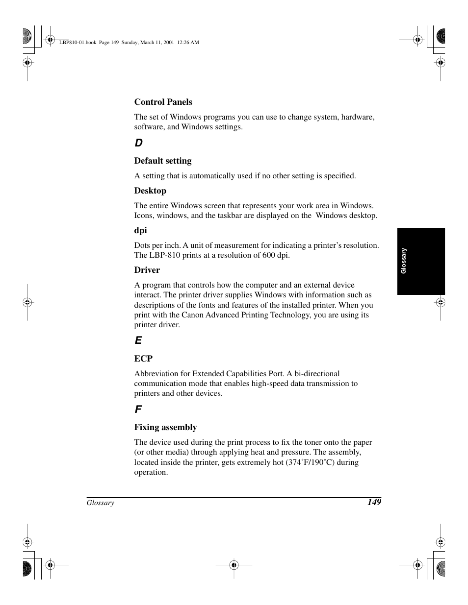 Canon LBP-810 User Manual | Page 165 / 180