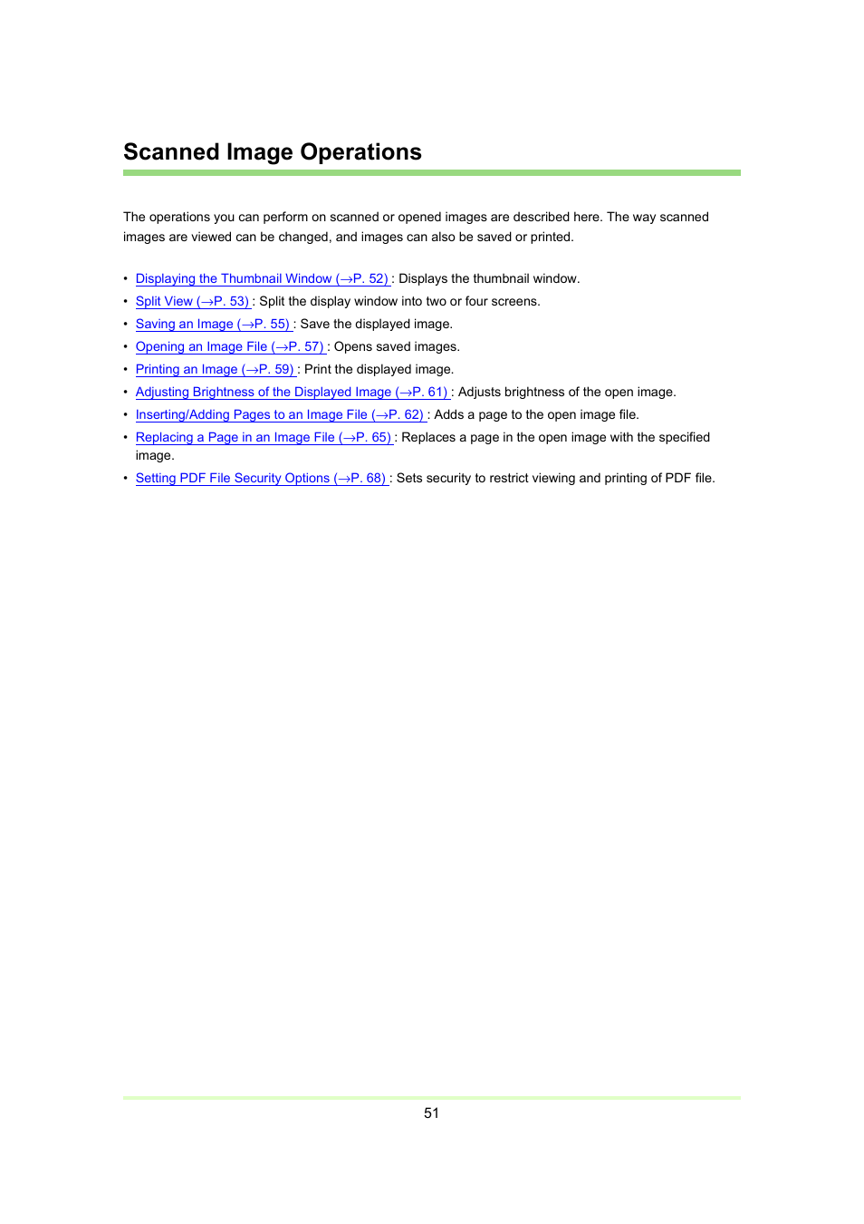 Scanned image operations | Canon Capture Perfect 3.0 User Manual | Page 51 / 70