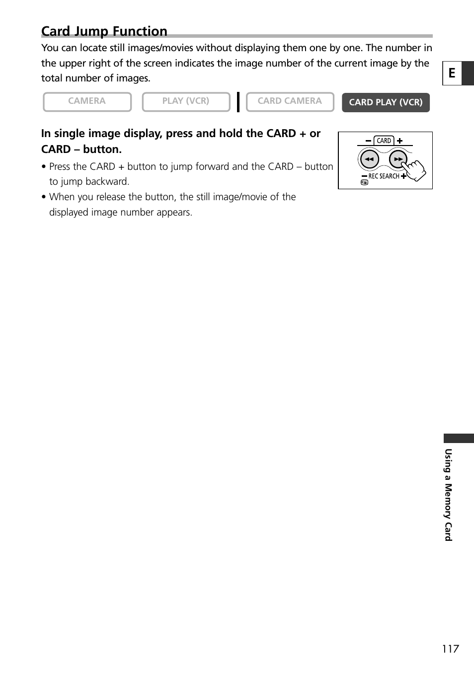 Ecard jump function | Canon OPTURA10 User Manual | Page 117 / 163