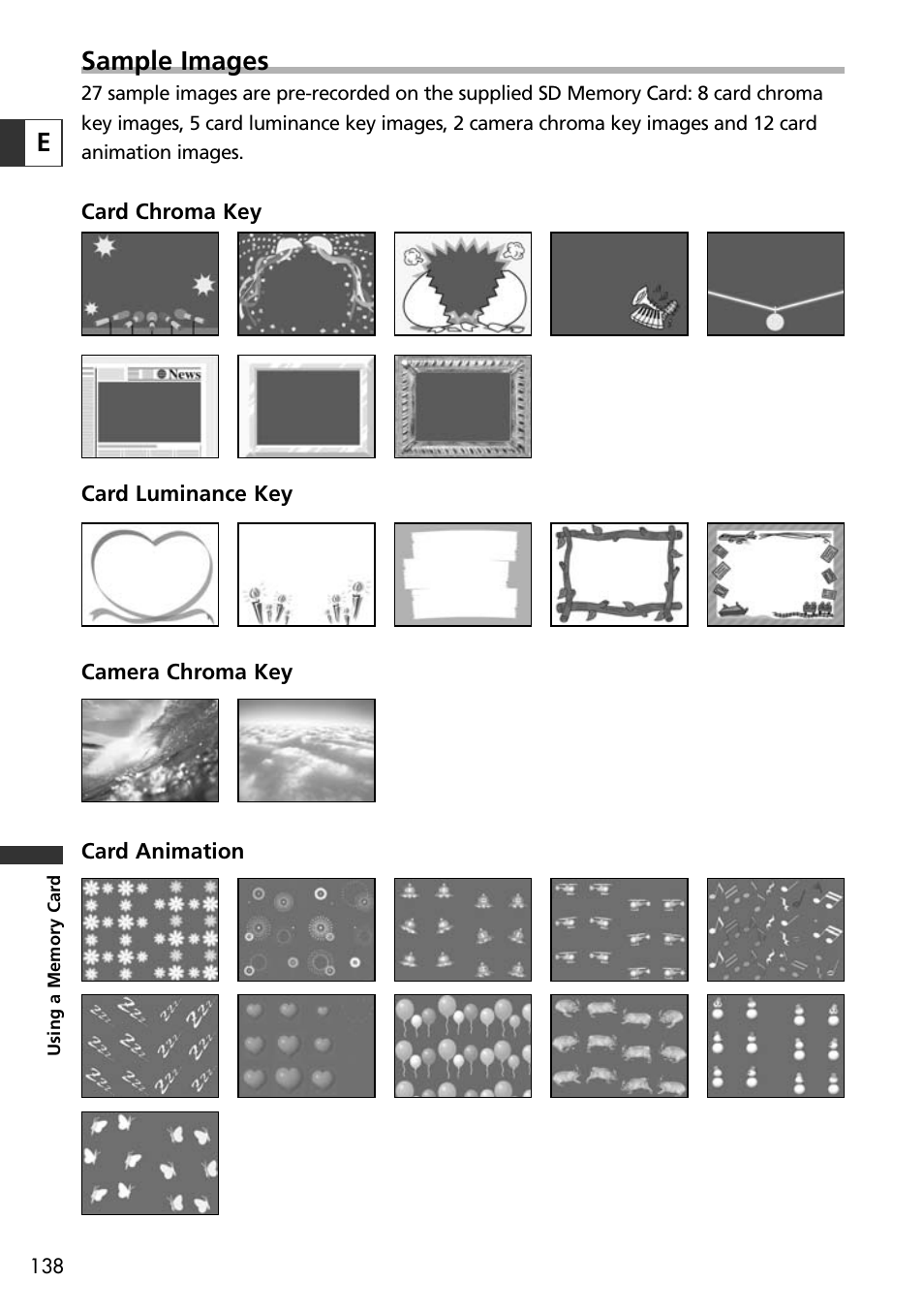 Esample images | Canon OPTURA10 User Manual | Page 138 / 163