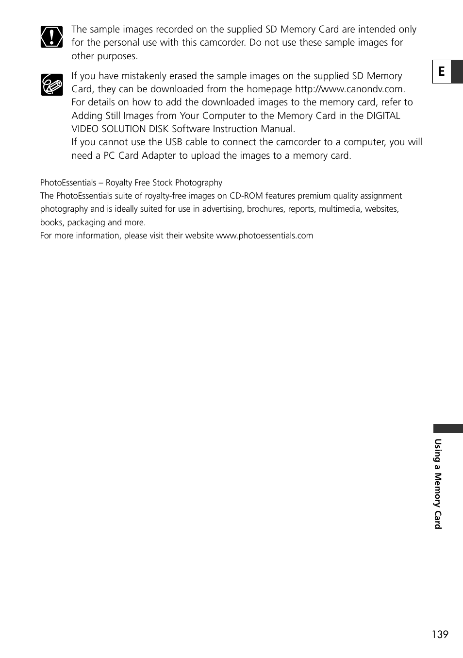 Canon OPTURA10 User Manual | Page 139 / 163