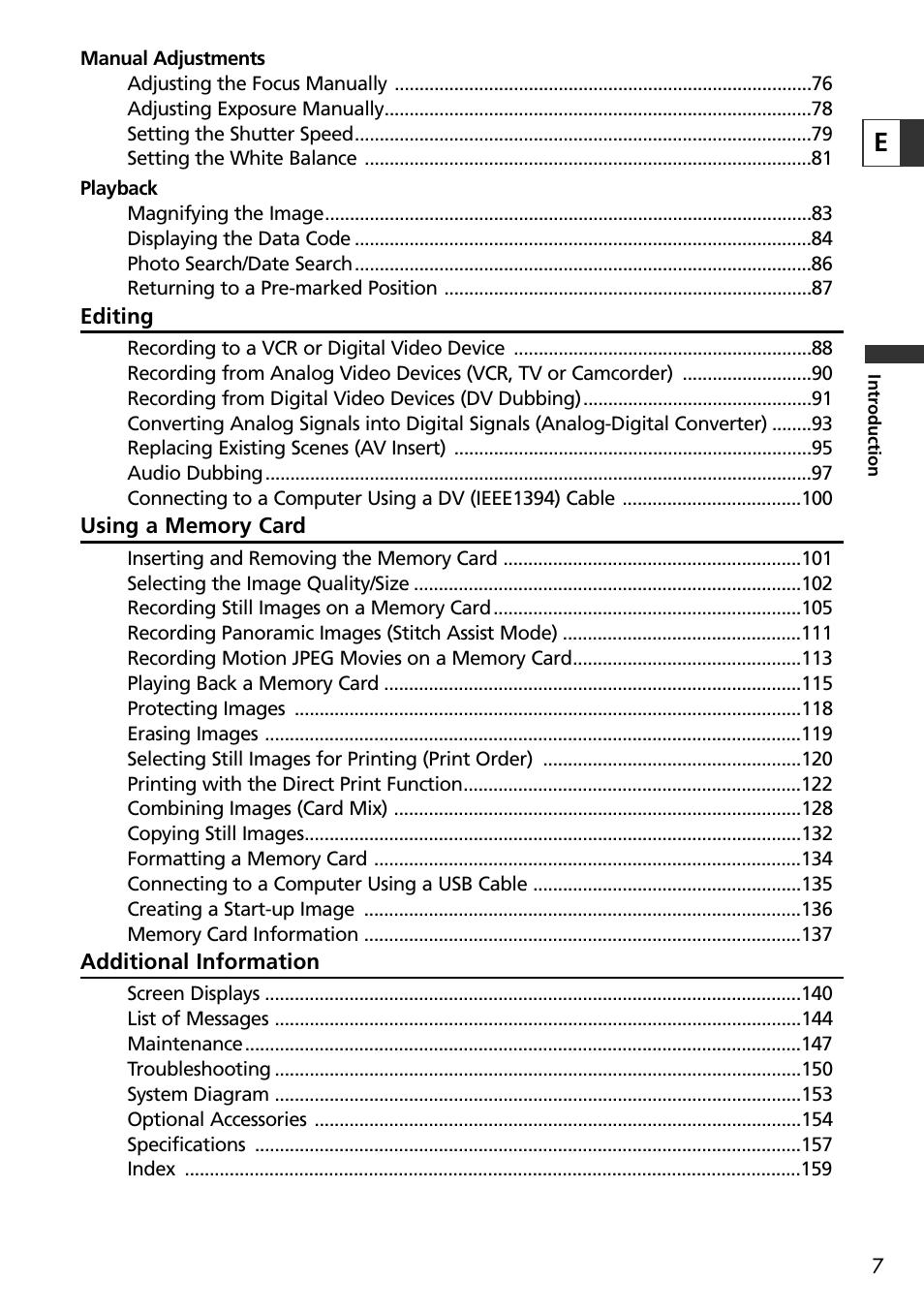 Canon OPTURA10 User Manual | Page 7 / 163