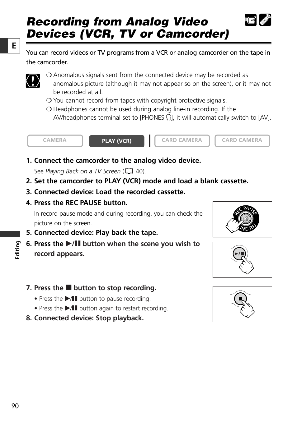 Canon OPTURA10 User Manual | Page 90 / 163