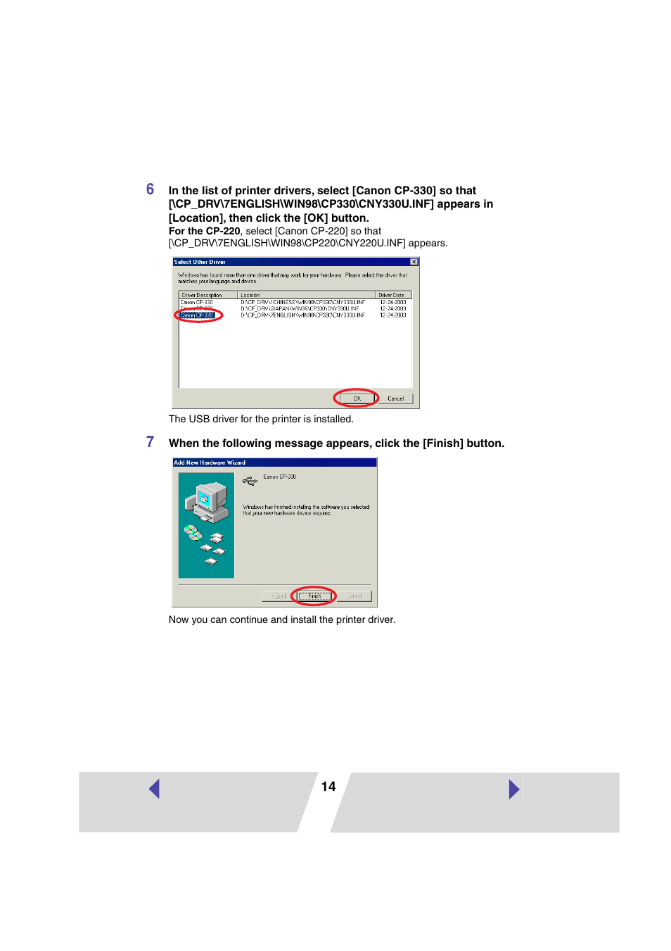 Canon CP 220 User Manual | Page 14 / 54
