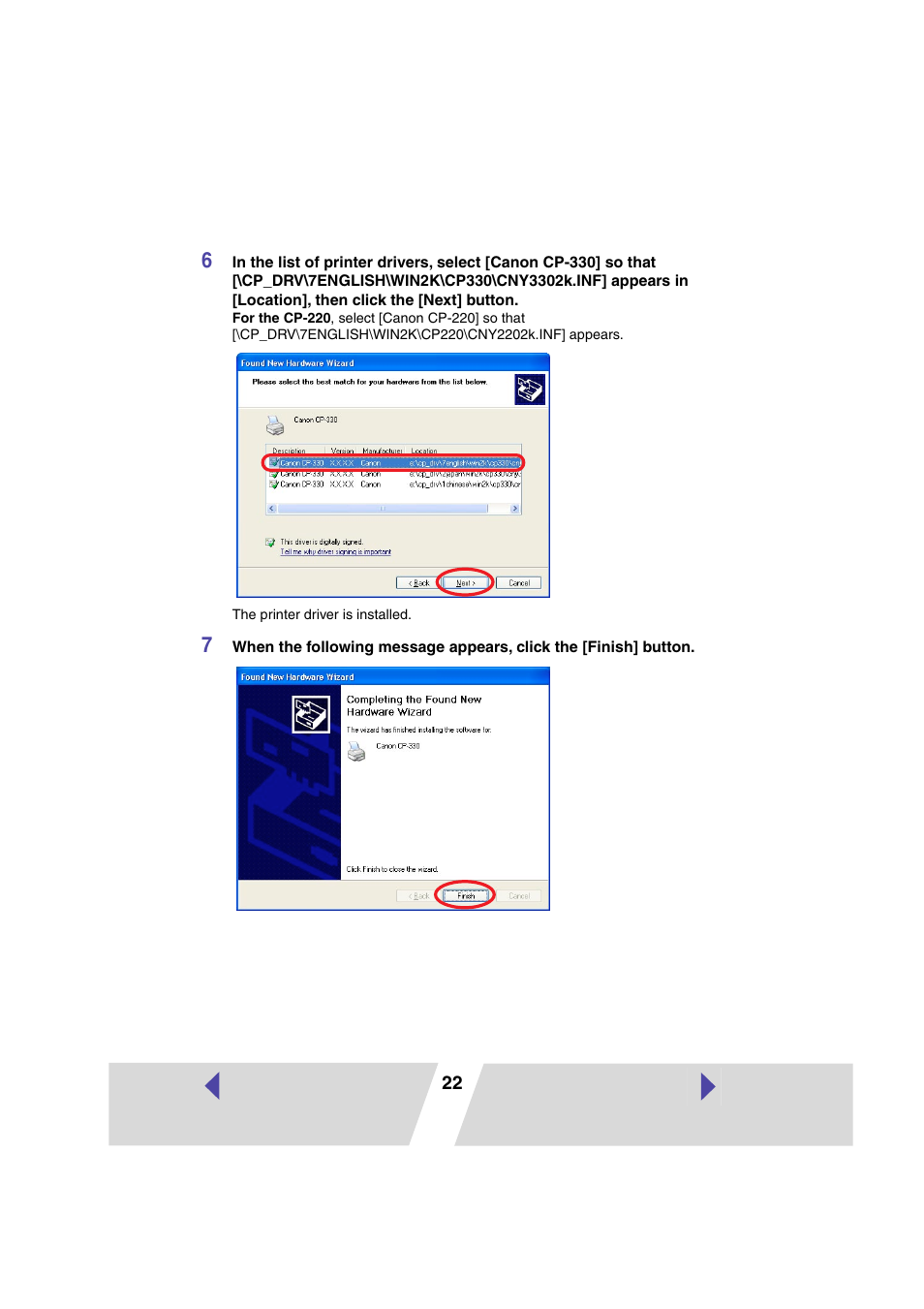 Canon CP 220 User Manual | Page 22 / 54