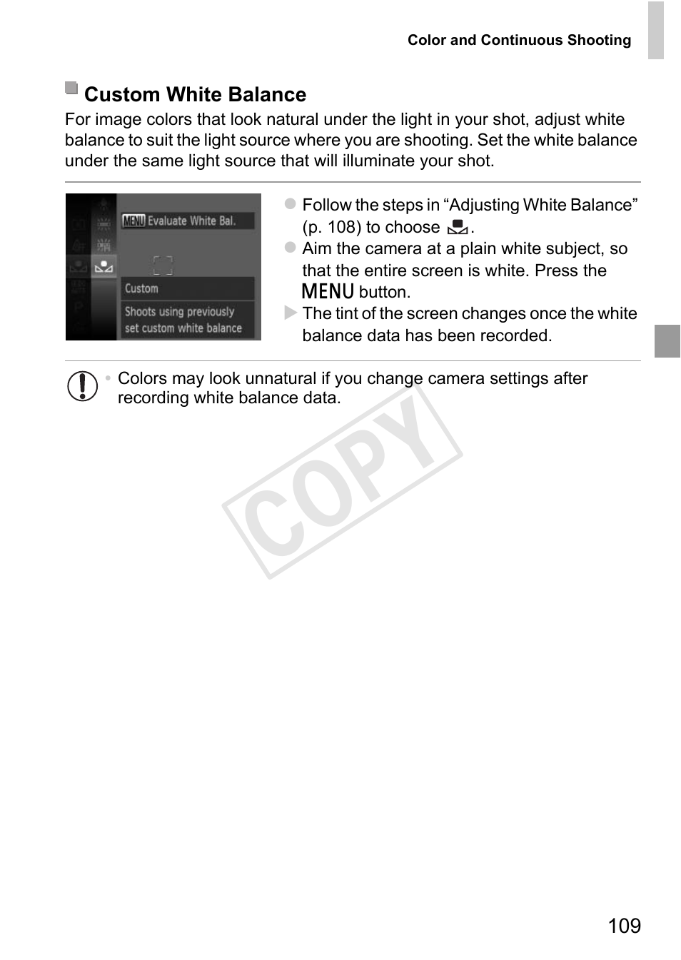Ata (p. 109) be, Cop y | Canon 500 HS User Manual | Page 108 / 217