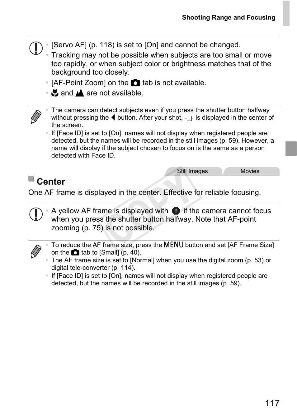 Cop y | Canon 500 HS User Manual | Page 116 / 217