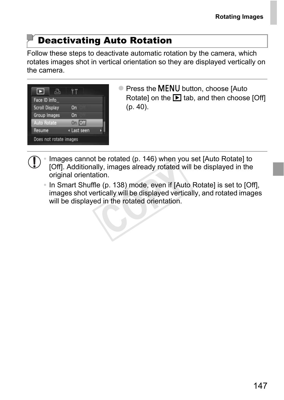 Cop y | Canon 500 HS User Manual | Page 146 / 217