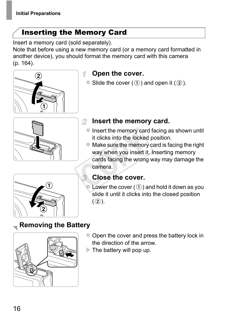 Cop y | Canon 500 HS User Manual | Page 15 / 217