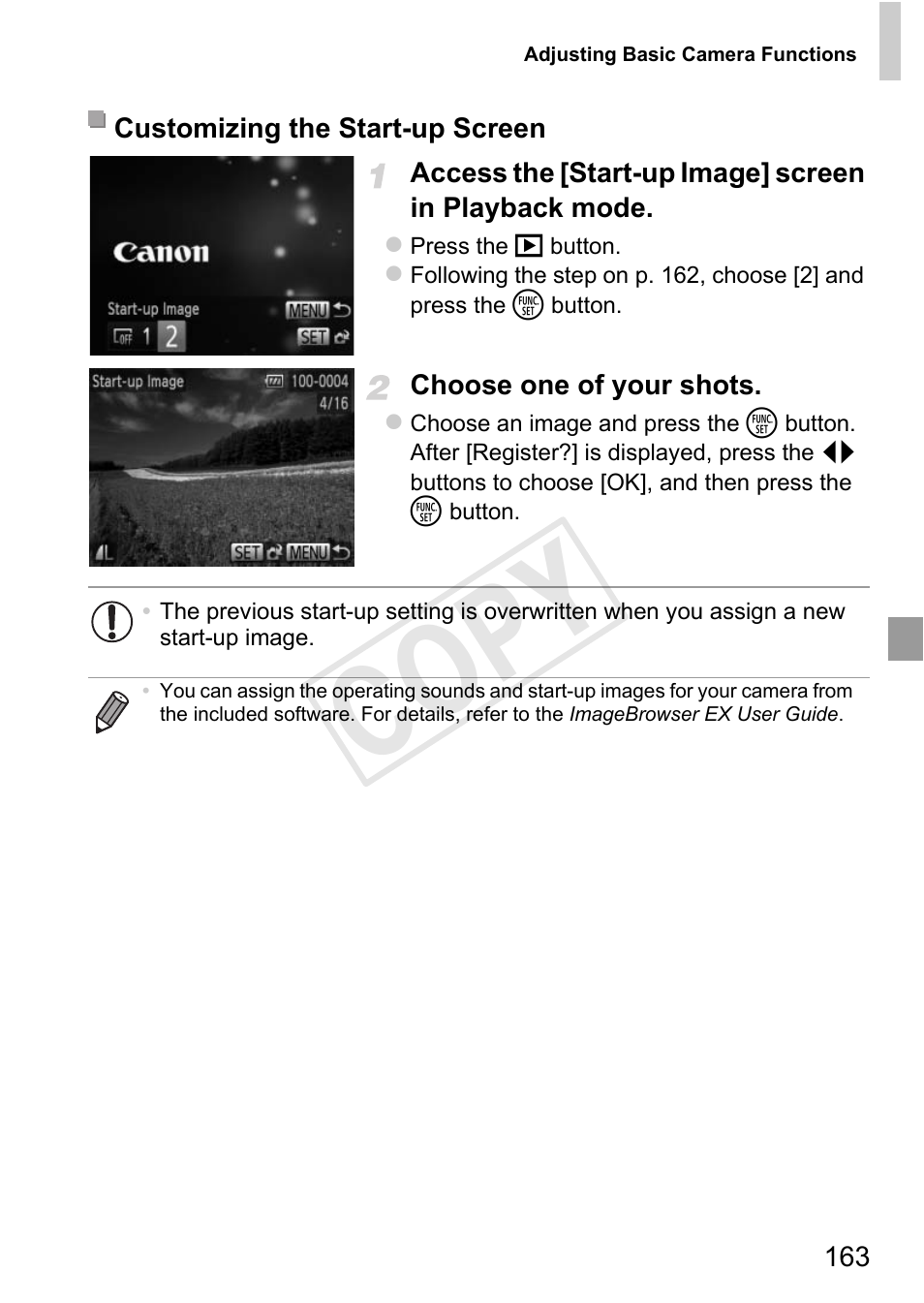 P. 163), Cop y | Canon 500 HS User Manual | Page 162 / 217