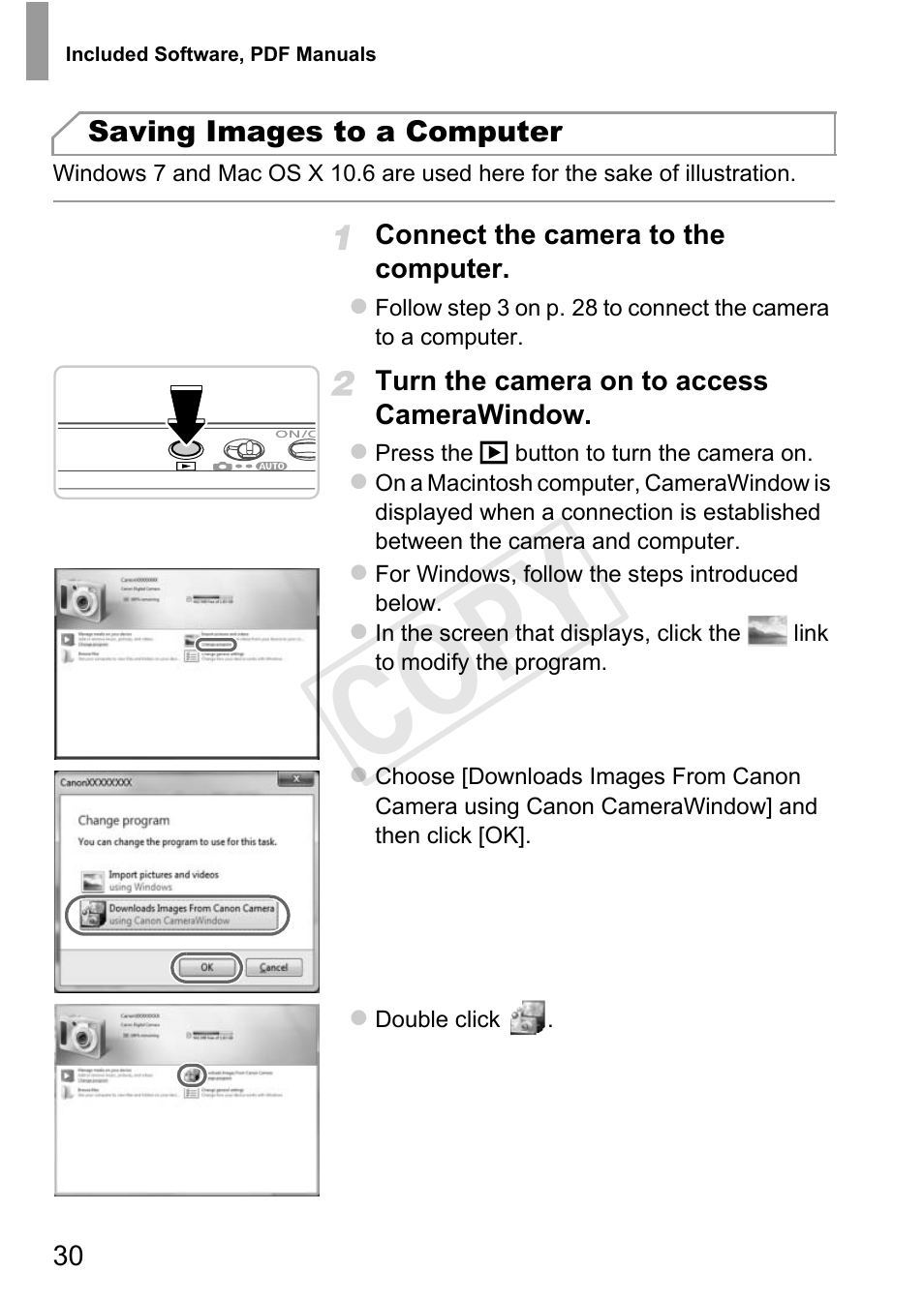 Cop y | Canon 500 HS User Manual | Page 29 / 217