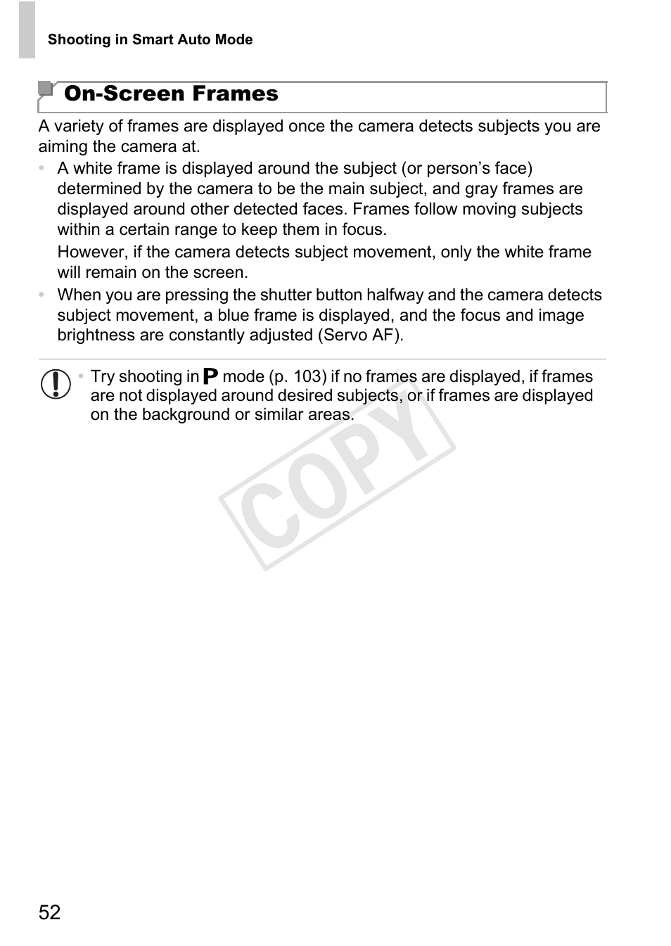 Cop y | Canon 500 HS User Manual | Page 51 / 217