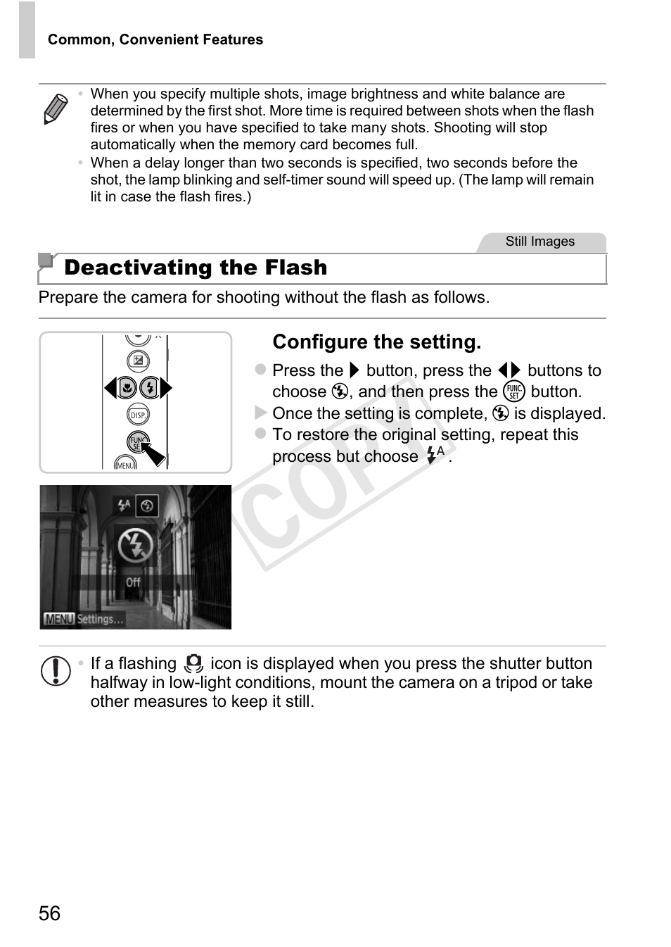Cop y | Canon 500 HS User Manual | Page 55 / 217