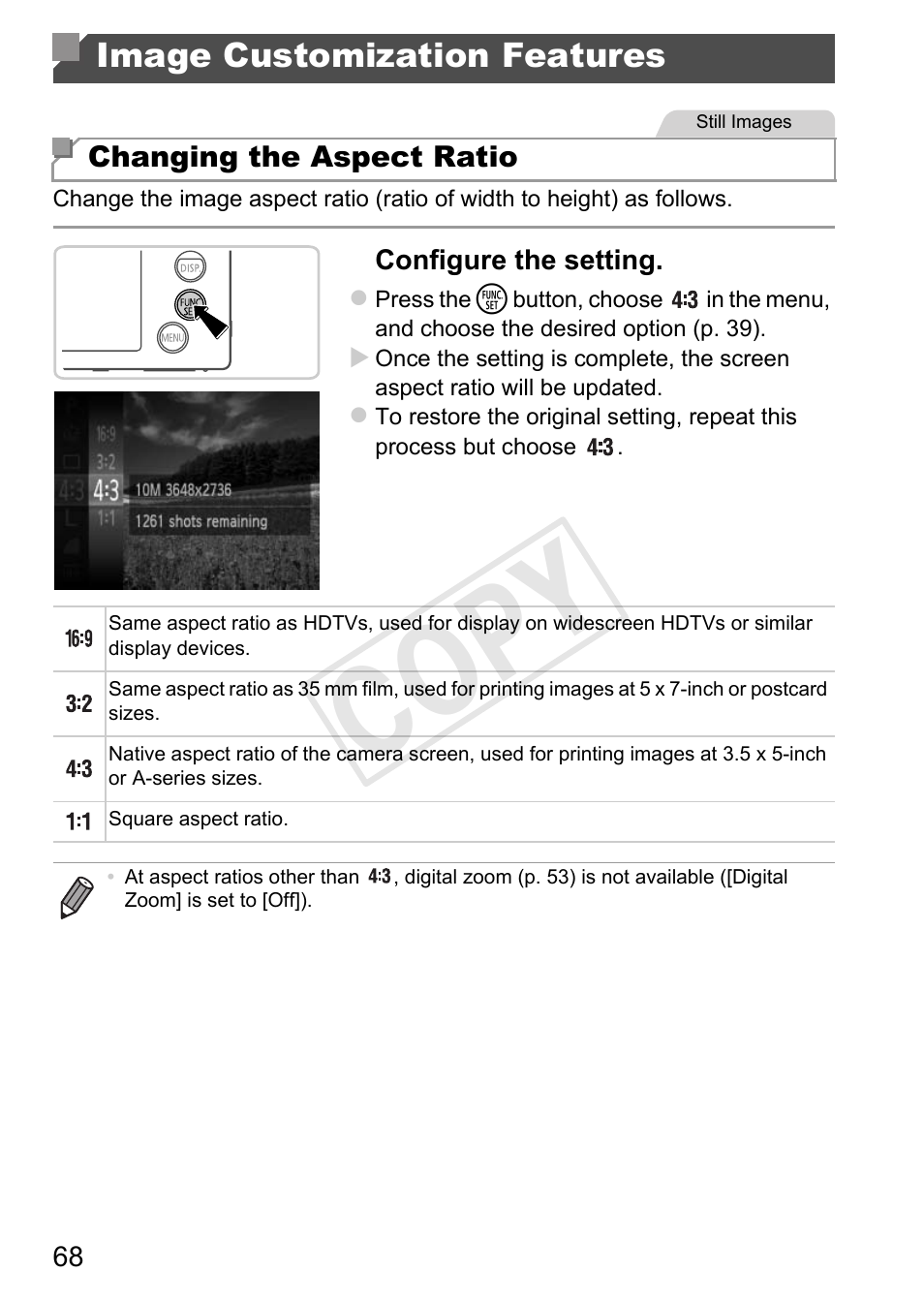 Cop y | Canon 500 HS User Manual | Page 67 / 217