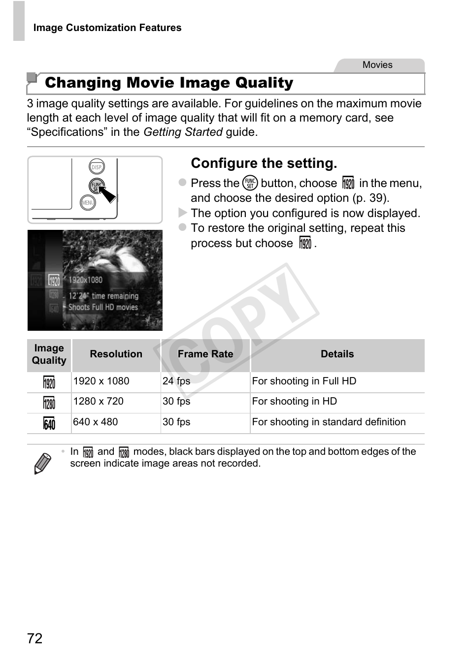 Cop y | Canon 500 HS User Manual | Page 71 / 217