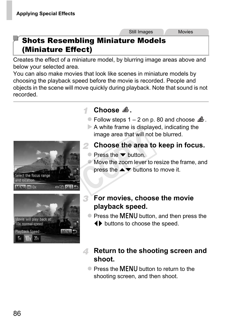 P. 86), Cop y | Canon 500 HS User Manual | Page 85 / 217