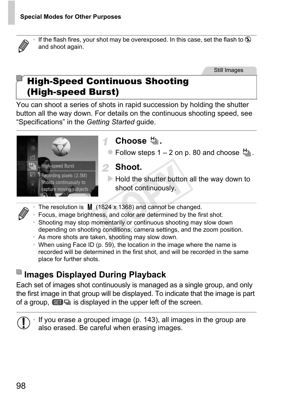 Cop y | Canon 500 HS User Manual | Page 97 / 217