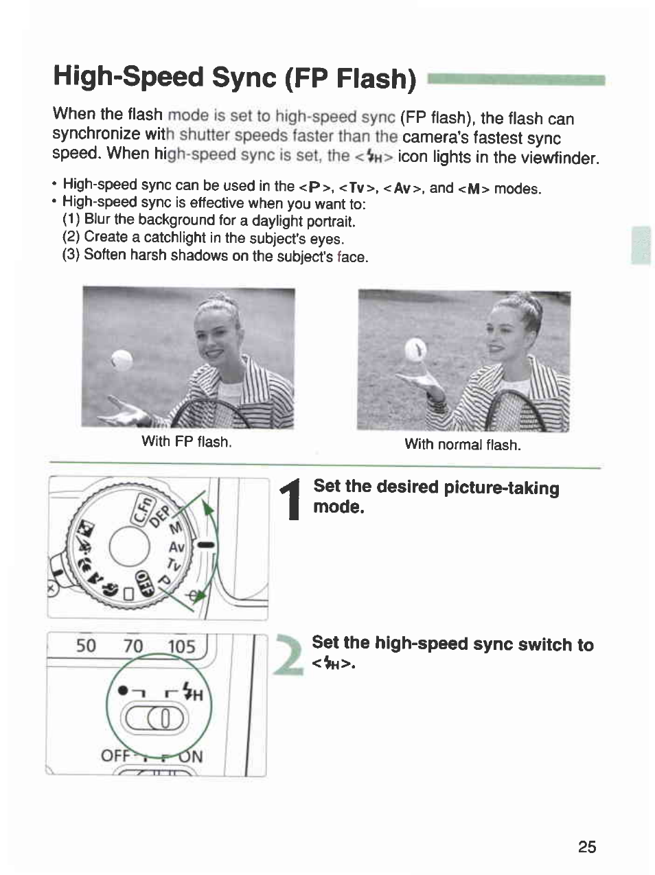 High-speed sync (fp flash) | Canon 420EX User Manual | Page 25 / 56