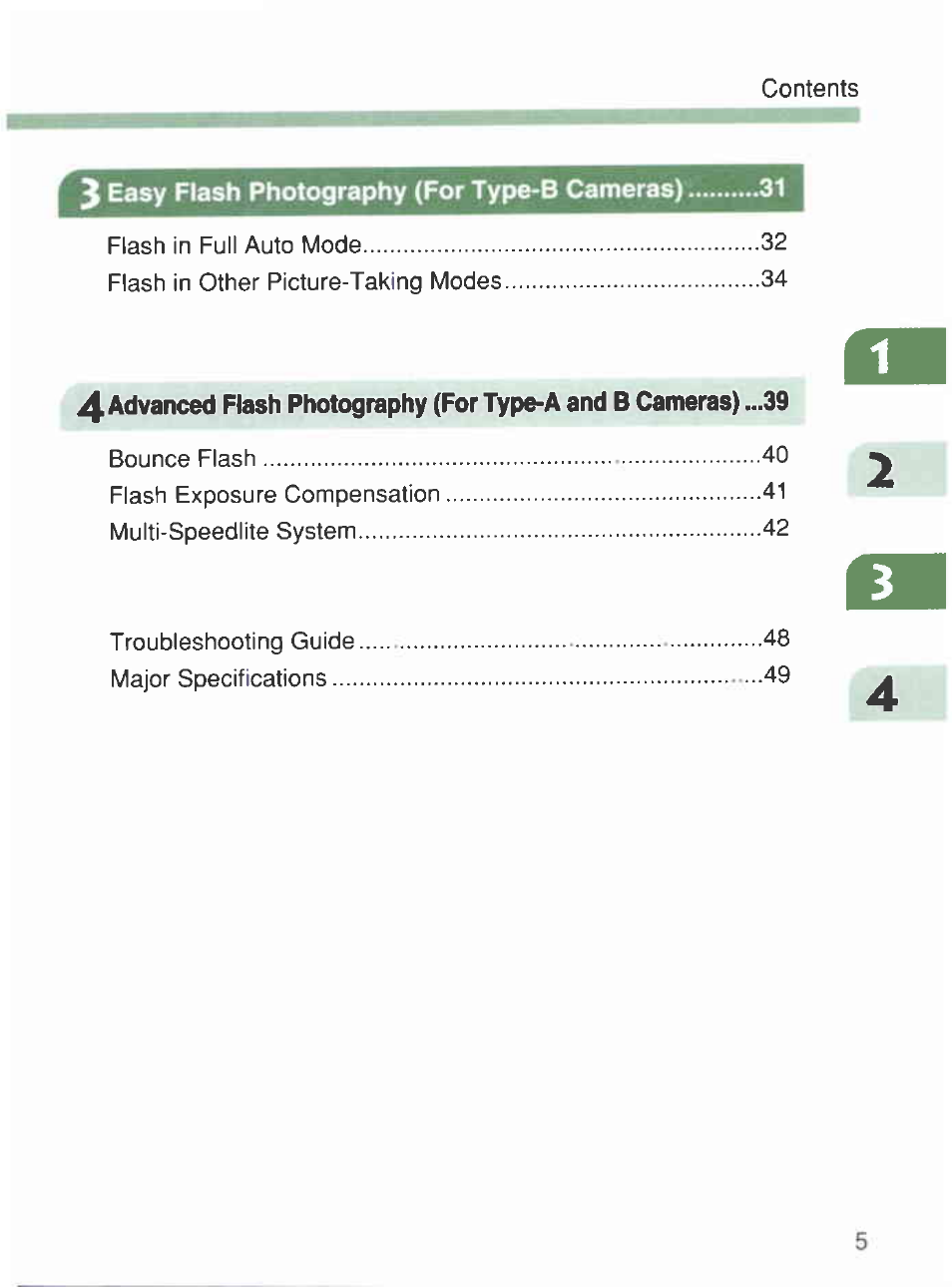 3 easy flash photography (for type-b cameras) | Canon 420EX User Manual | Page 5 / 56