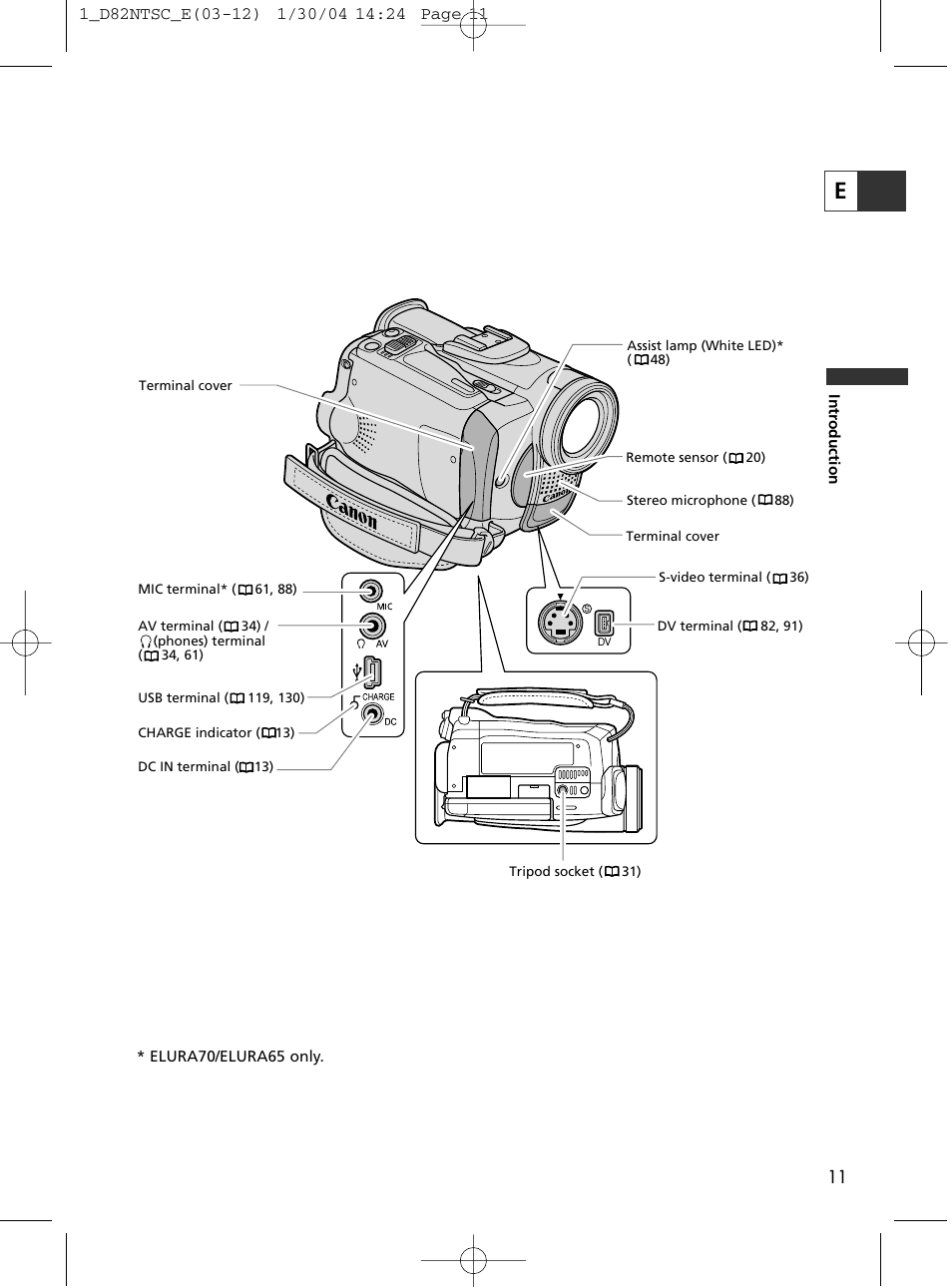 Canon Elura 65 User Manual | Page 11 / 162
