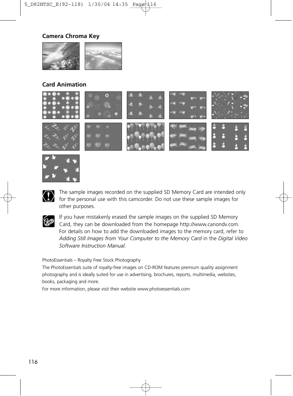 Canon Elura 65 User Manual | Page 116 / 162