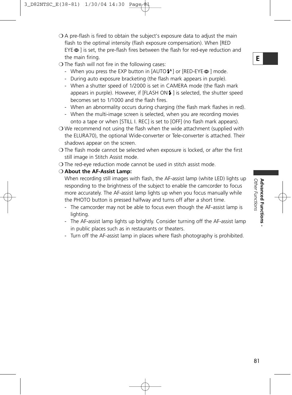 Canon Elura 65 User Manual | Page 81 / 162